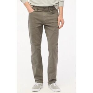 J Crew Mens Straight Garment Dyed Flex Cotton Pants Gray W31 L30 NWT $128